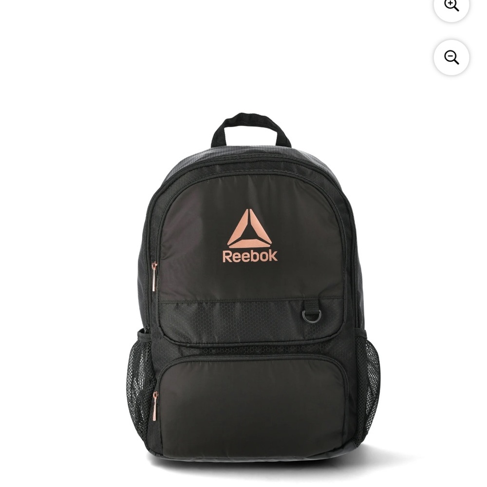 Reebok Black and Pink Men's Backpack